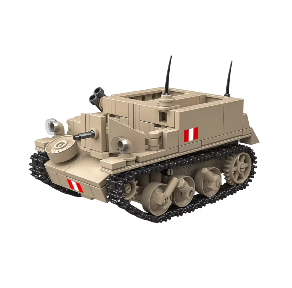 British Bren Gun Carrier Ordnance QF 2lber (389PCS) – WW2 Brick Compatible Military Build