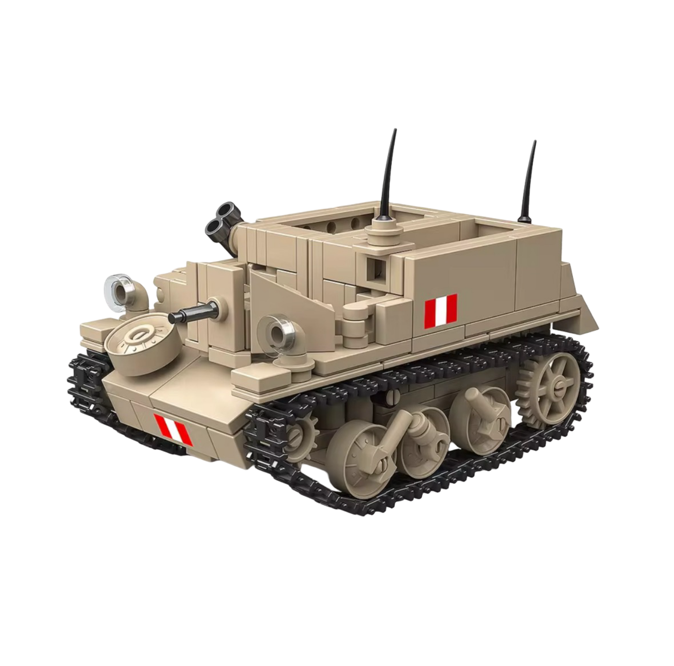 British Bren Gun Carrier Ordnance QF 2lber (389PCS) – WW2 Brick Compatible Military Build