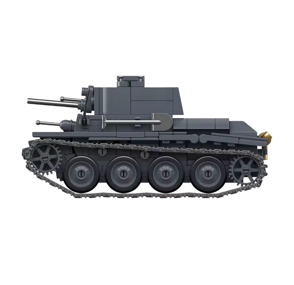 German Light Tank PZ.KPFW.38T (414PCS) – WW2 Brick Compatible Military Build