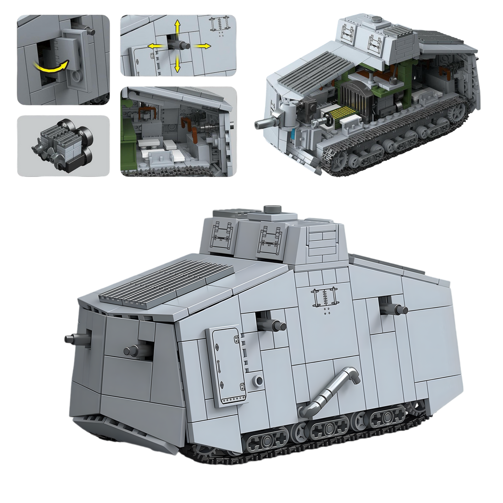 A7V Heavy Tank (920 PCS) – WW1 Brick Compatible Military Build