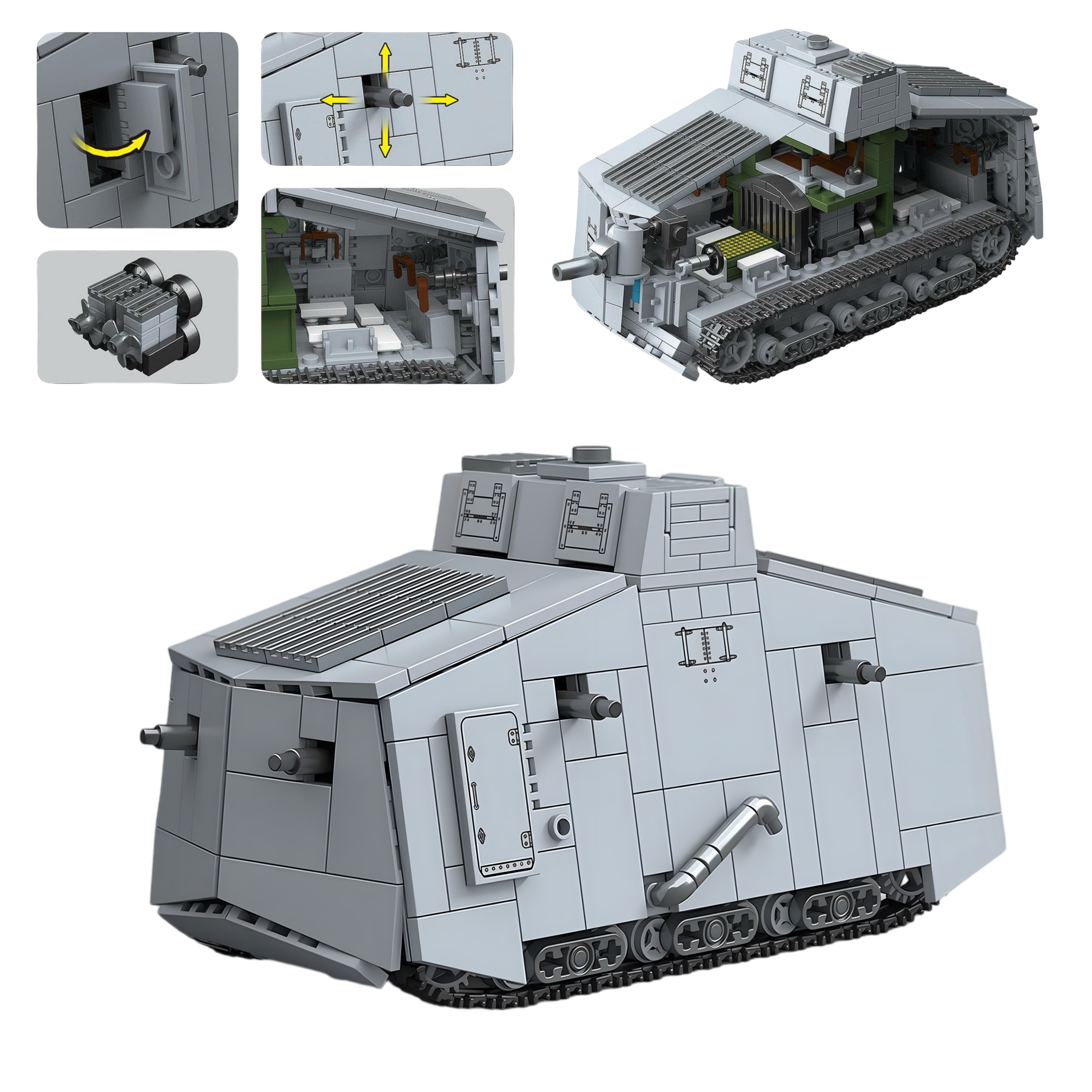A7V Heavy Tank (920 PCS) – WW1 Brick Compatible Military Build