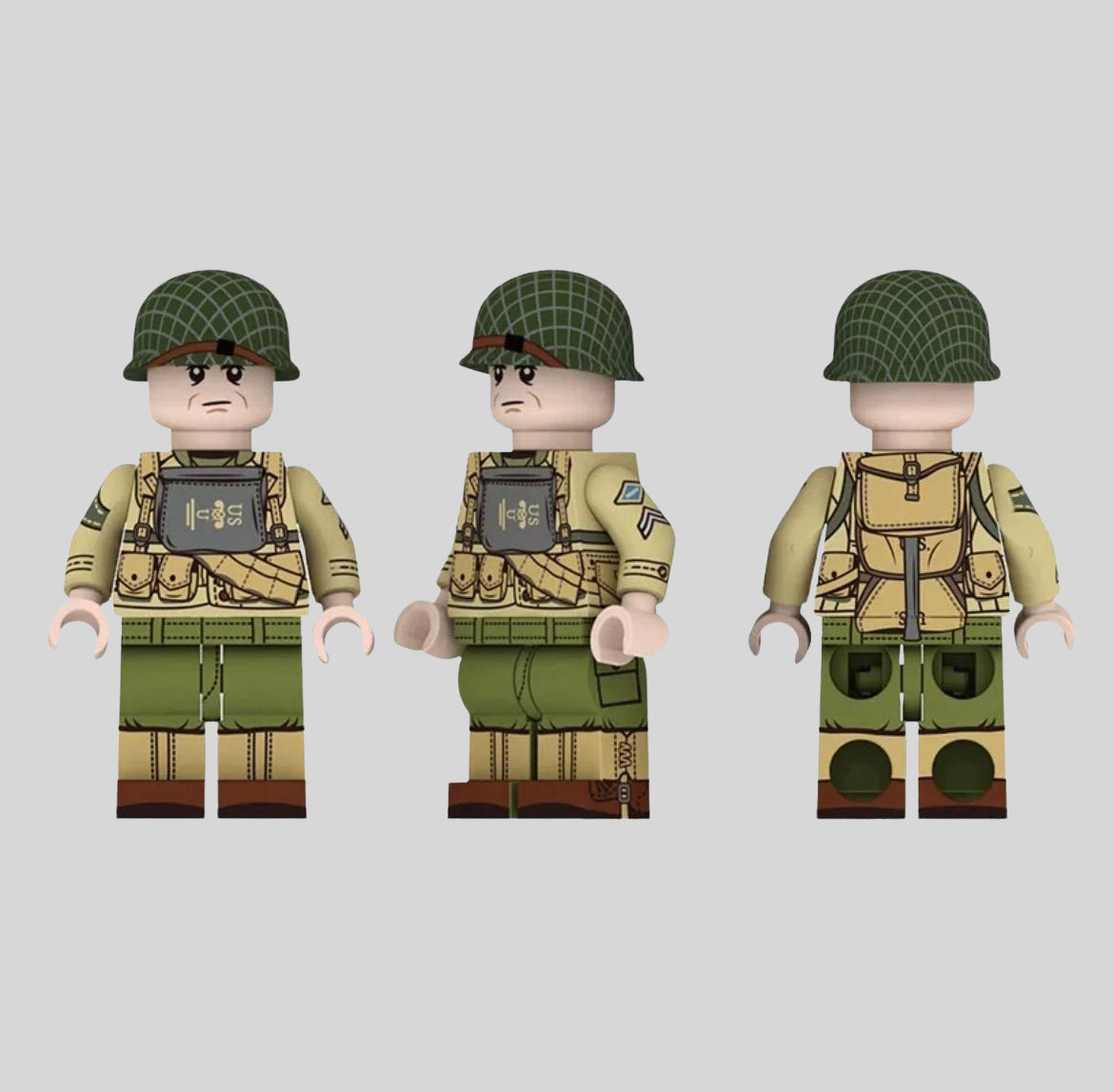 Dday Obstacle Set (+FREE MINIFIGURE WITH DIGITAL INSTRUCTIONS!)