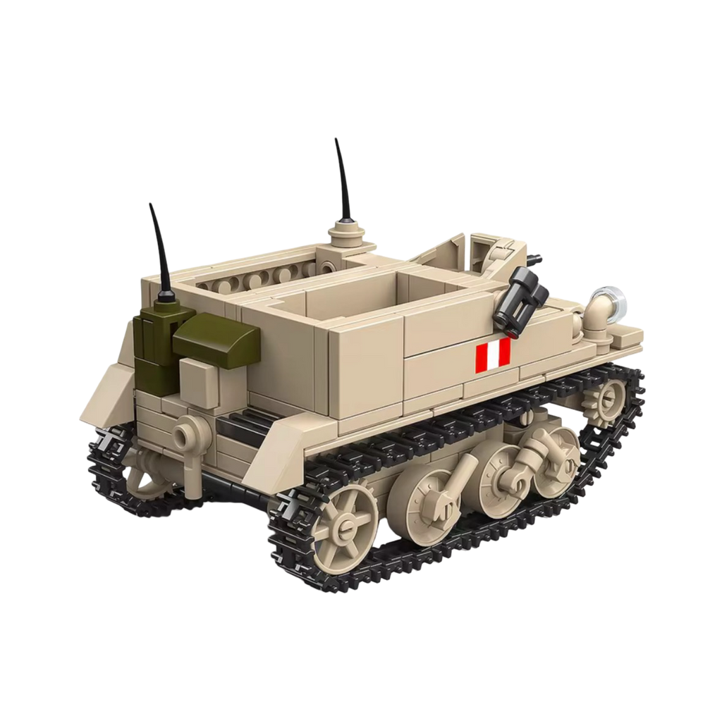 British Bren Gun Carrier Ordnance QF 2lber (389PCS) – WW2 Brick Compatible Military Build