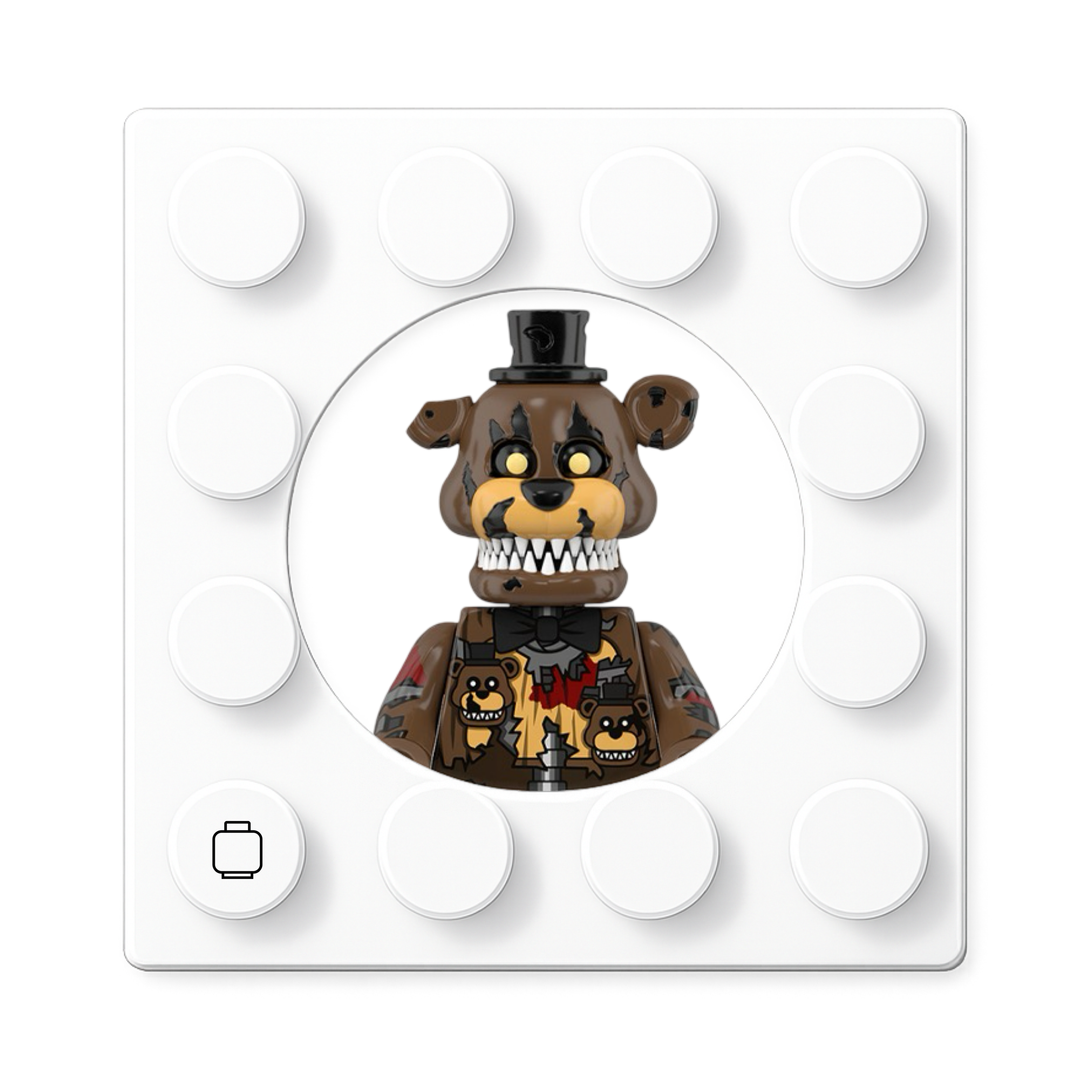 Freddy Five Nights Nightmare Animatronics Figure Toppers with 360-Degree Printing & Free Display Stand Durable Premium Plastic